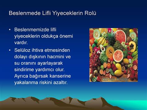 Lifli Yiyeceklerin Önemi